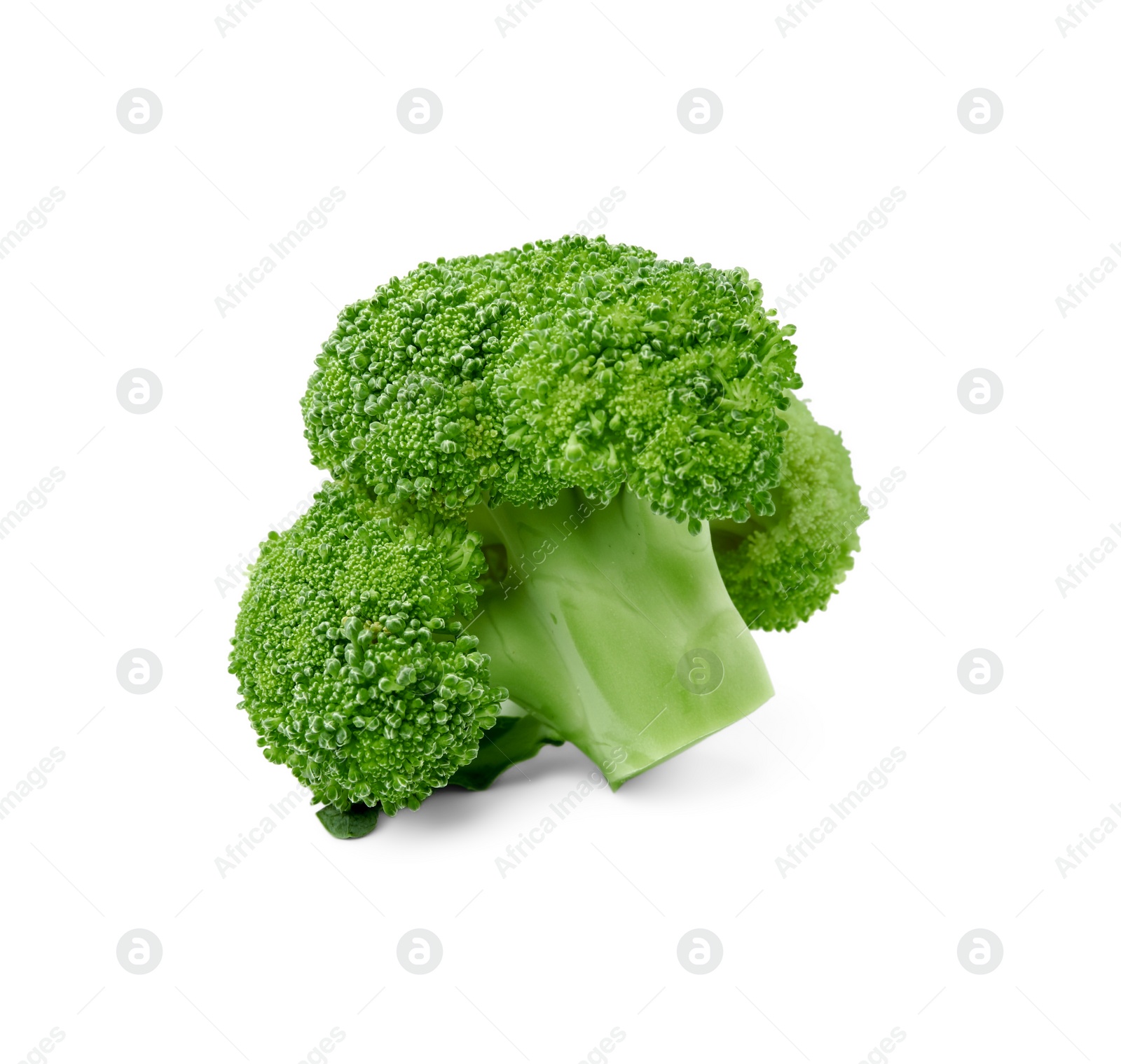 Photo of Fresh raw green broccoli isolated on white