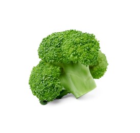 Photo of Fresh raw green broccoli isolated on white