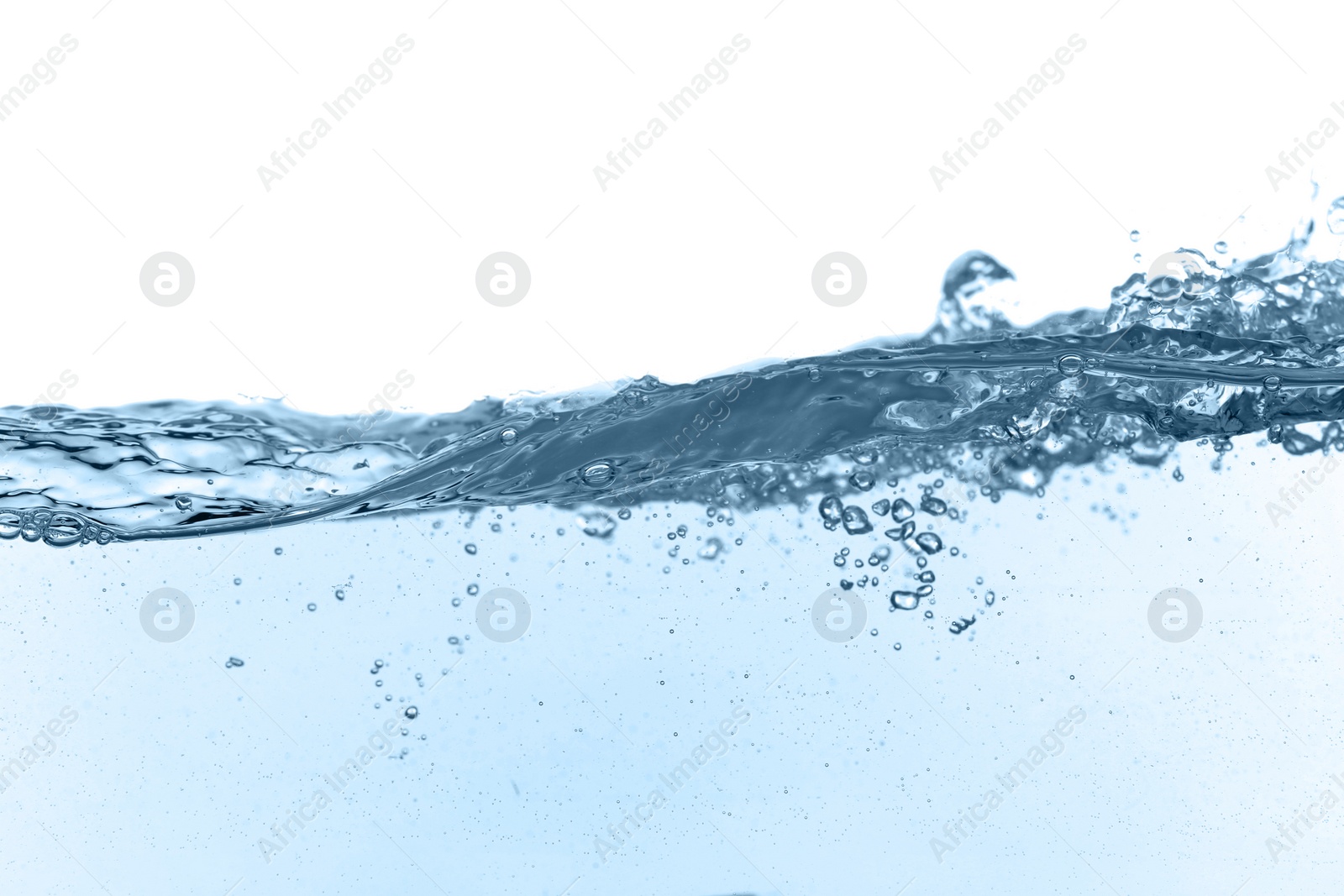Photo of Splash of clear water isolated on white, closeup