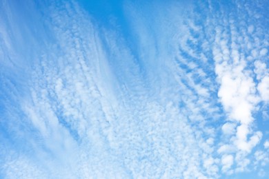 Picturesque view of beautiful blue sky with clouds