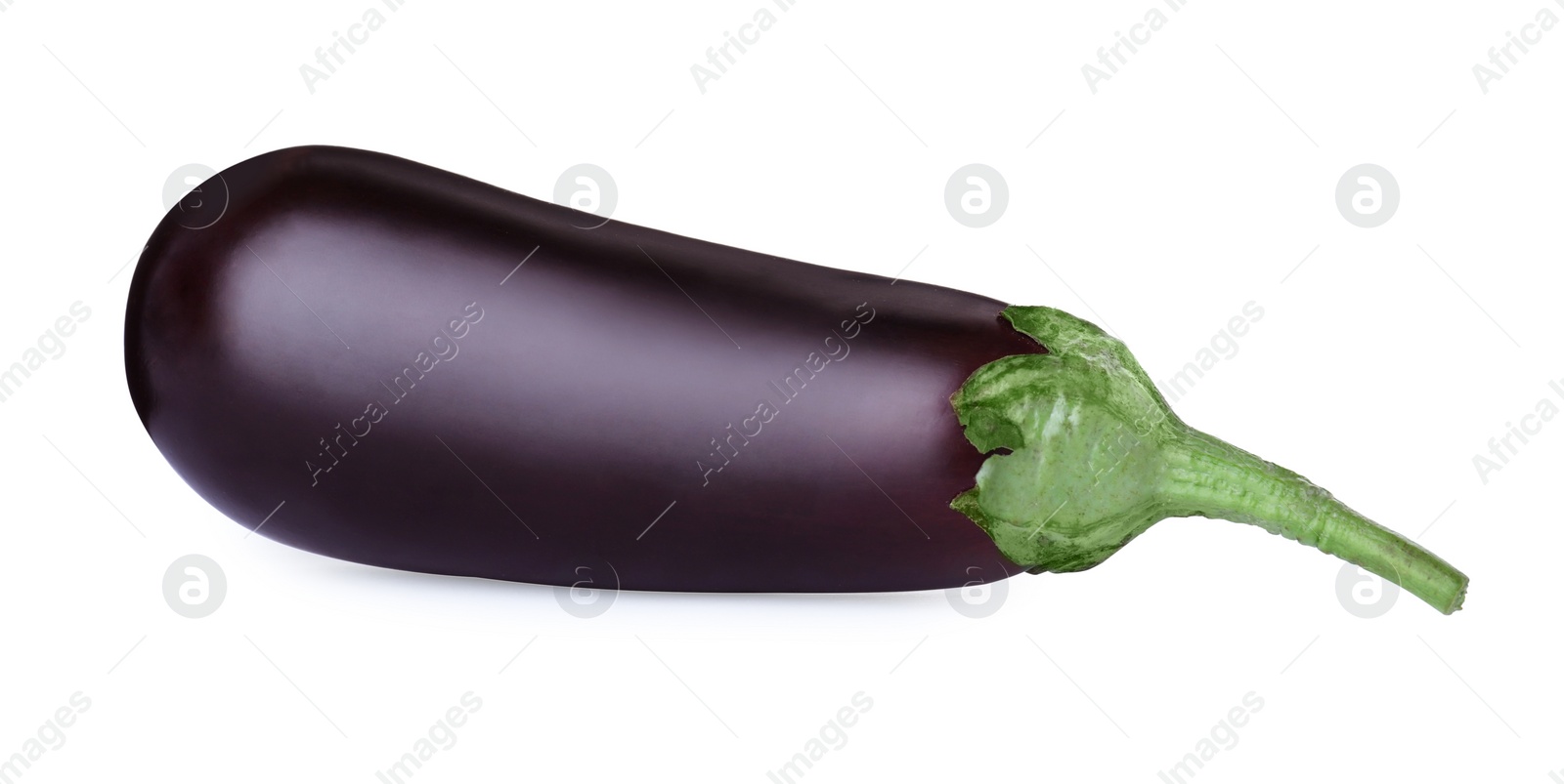 Photo of Fresh ripe purple eggplant isolated on white