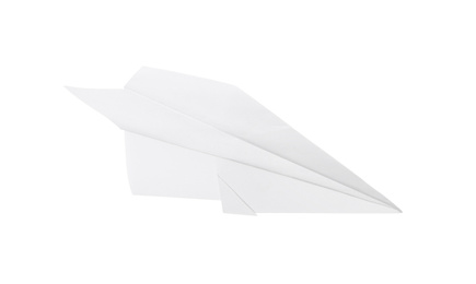 Photo of Paper plane isolated on white. Creative idea