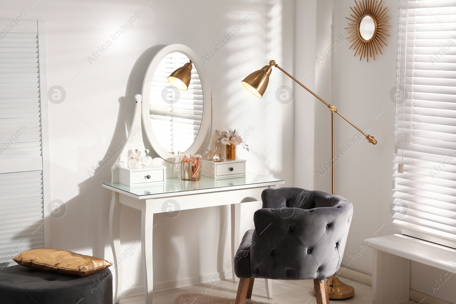 Photo of Stylish room interior with elegant dressing table