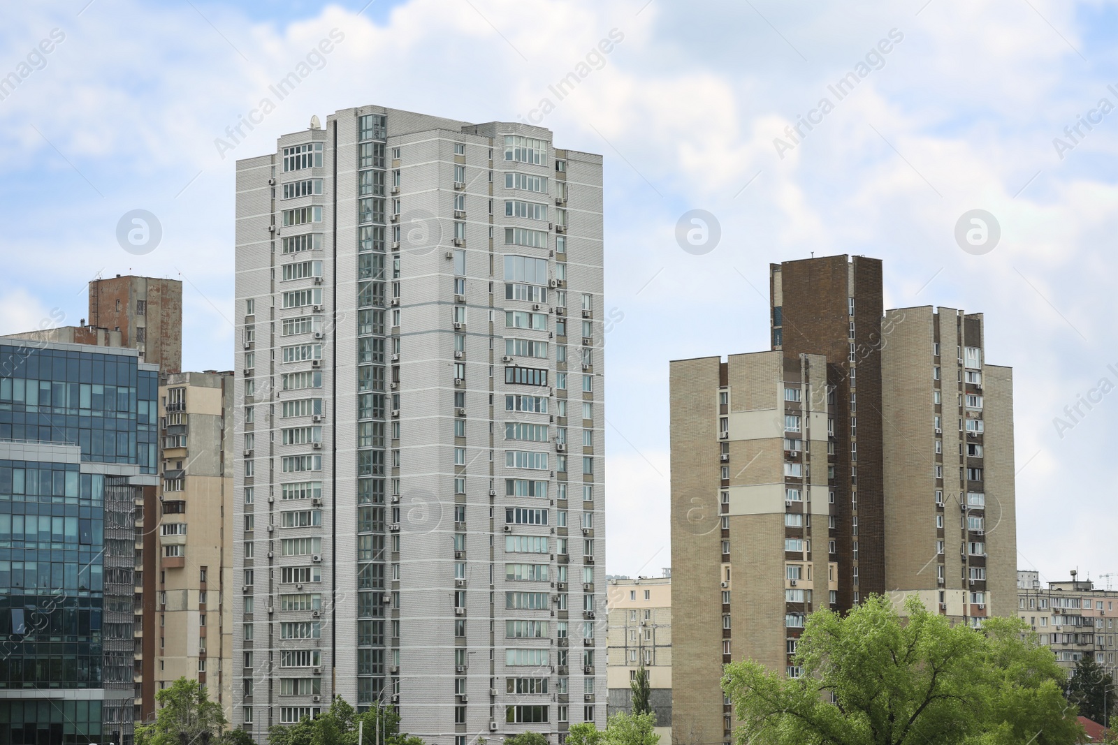 Photo of Beautiful view of cityscape with modern buildings