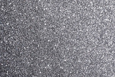 Image of Beautiful shiny grey glitter as background, closeup