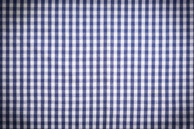 Image of Blue and white tablecloth as background, vignette effect