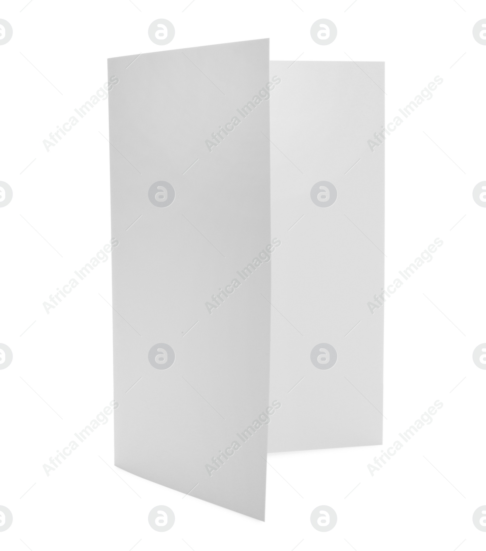 Photo of Blank paper brochure isolated on white. Mockup for design