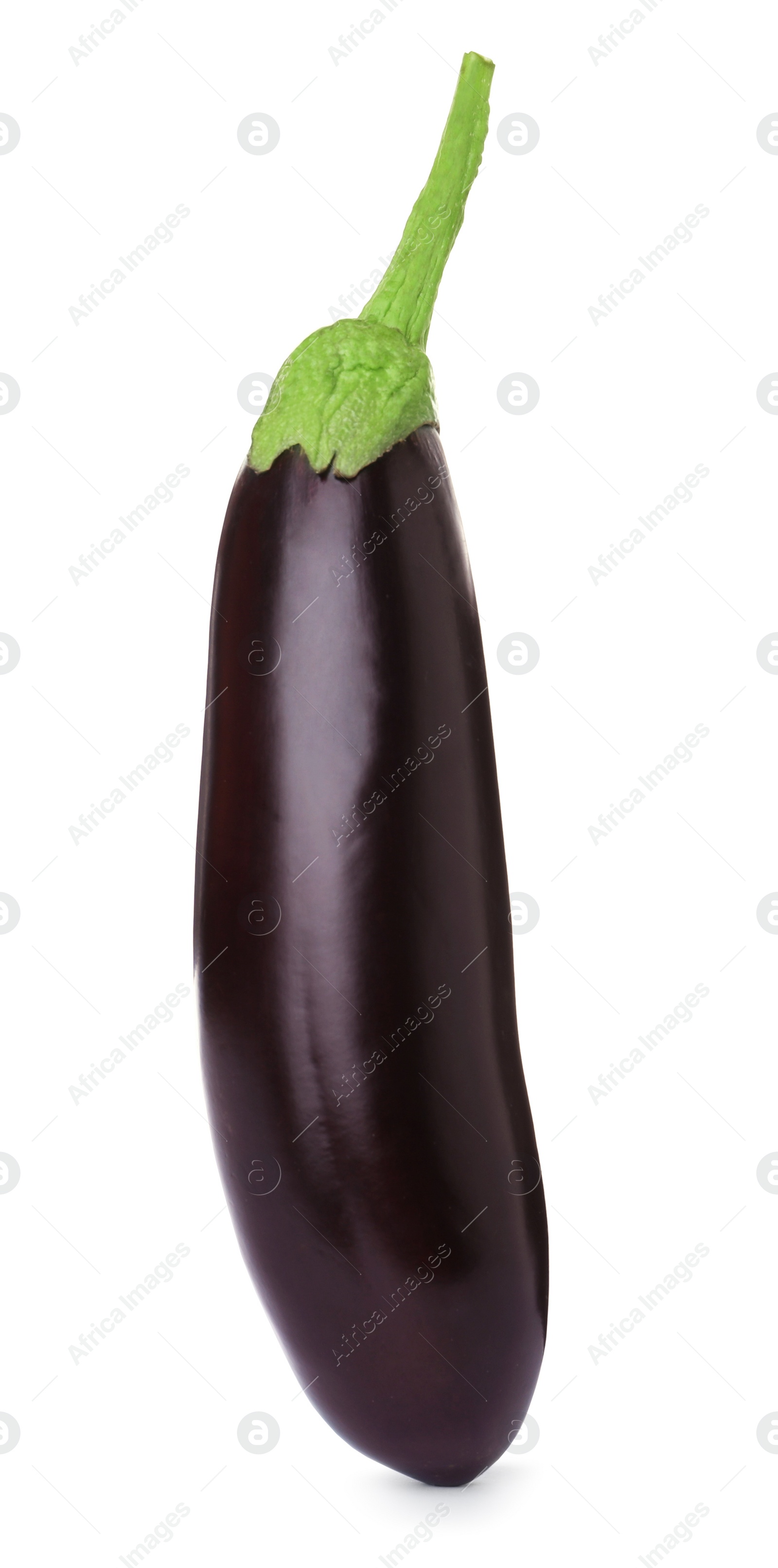 Photo of Fresh ripe purple eggplant isolated on white