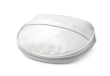 Light elegant cosmetic bag isolated on white