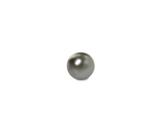 Photo of One beautiful black oyster pearl on white background
