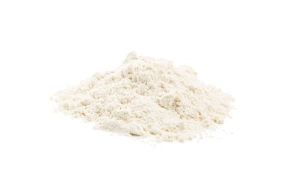 Photo of Pile of quinoa flour isolated on white