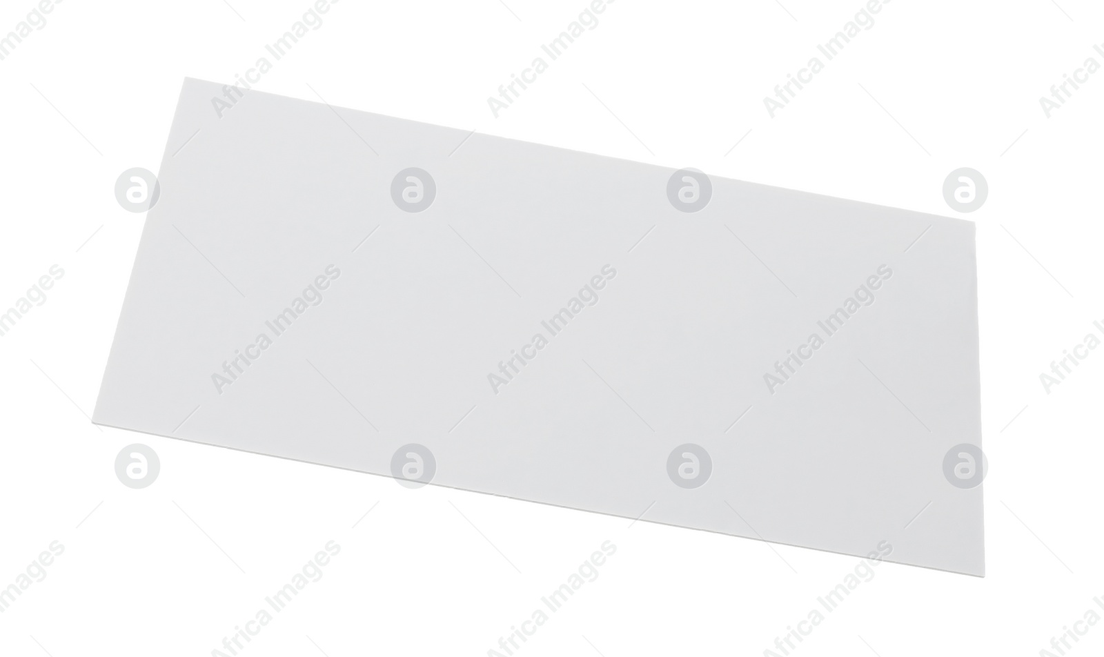 Photo of One blank business card isolated on white. Mockup for design