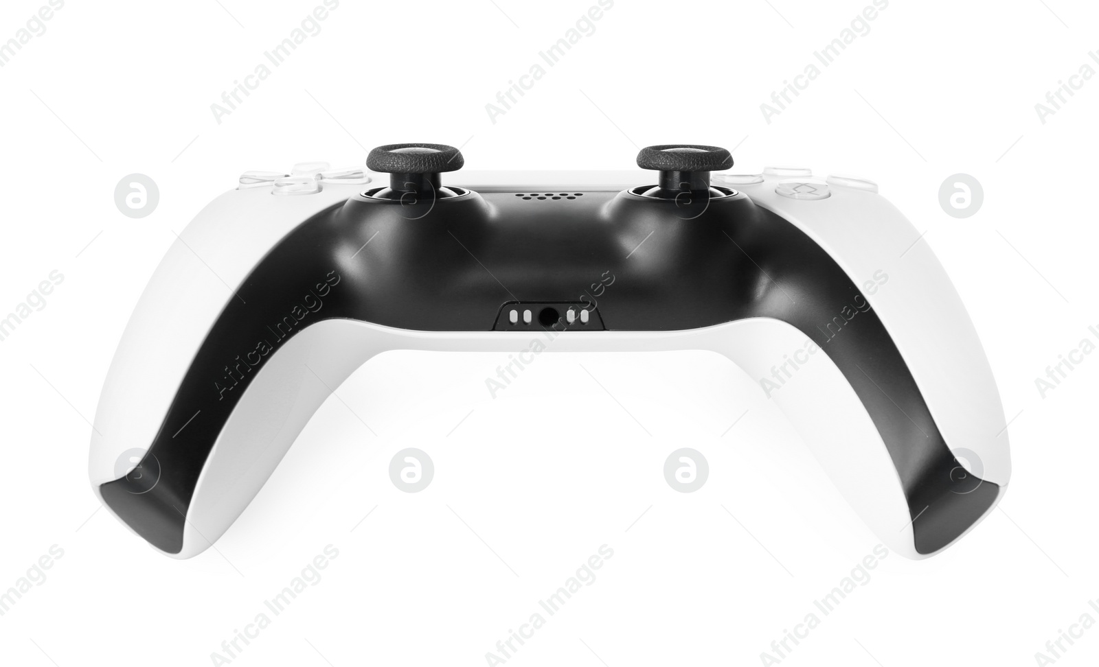 Photo of One wireless game controller isolated on white