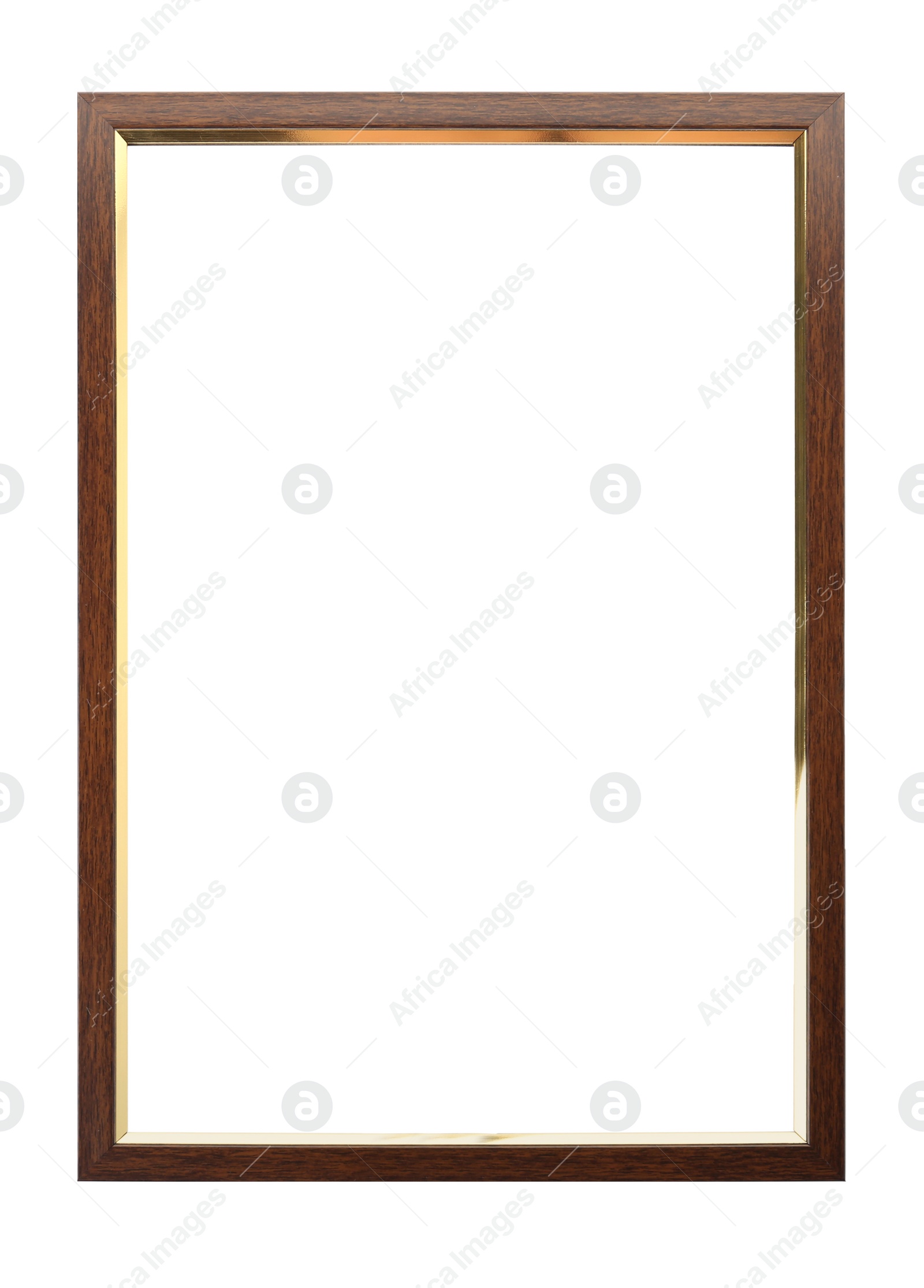 Image of Wooden frame isolated on white. For mirror, photo, picture, painting and others