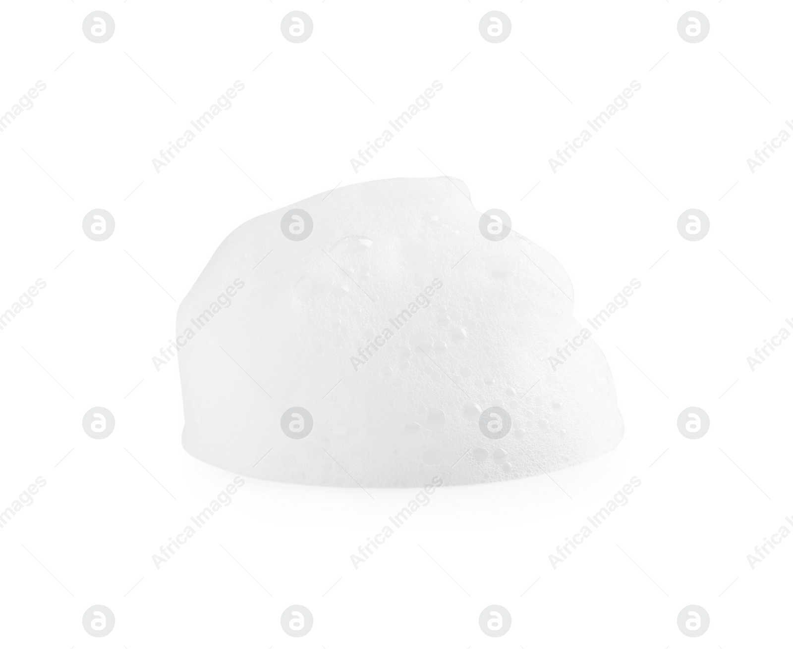 Photo of Sample of cosmetic foam on white background