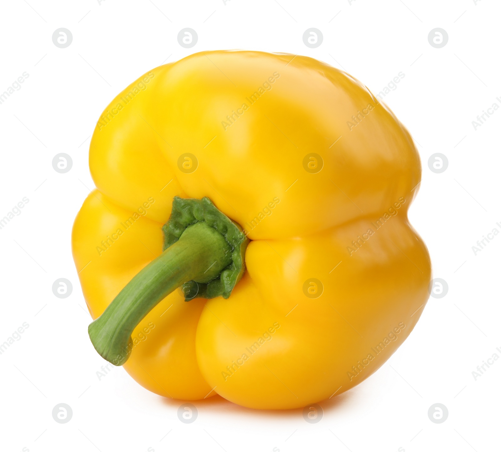 Photo of Raw ripe paprika pepper on white background