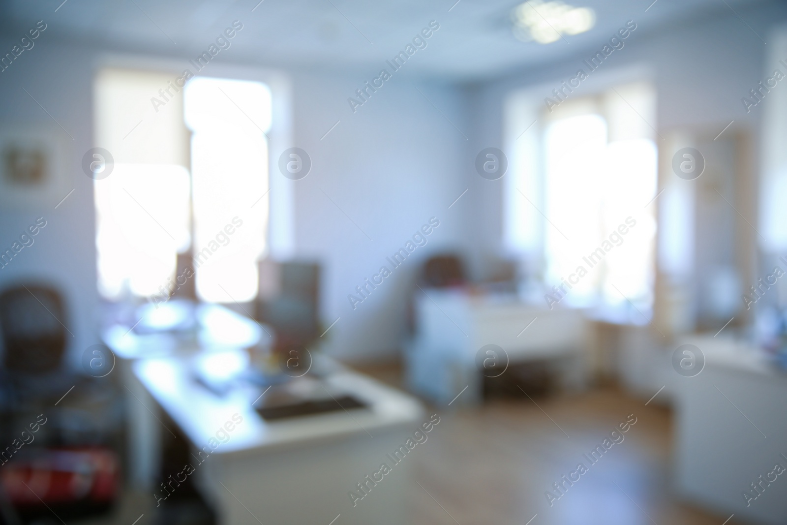 Photo of Defocused bokeh view of modern office interior