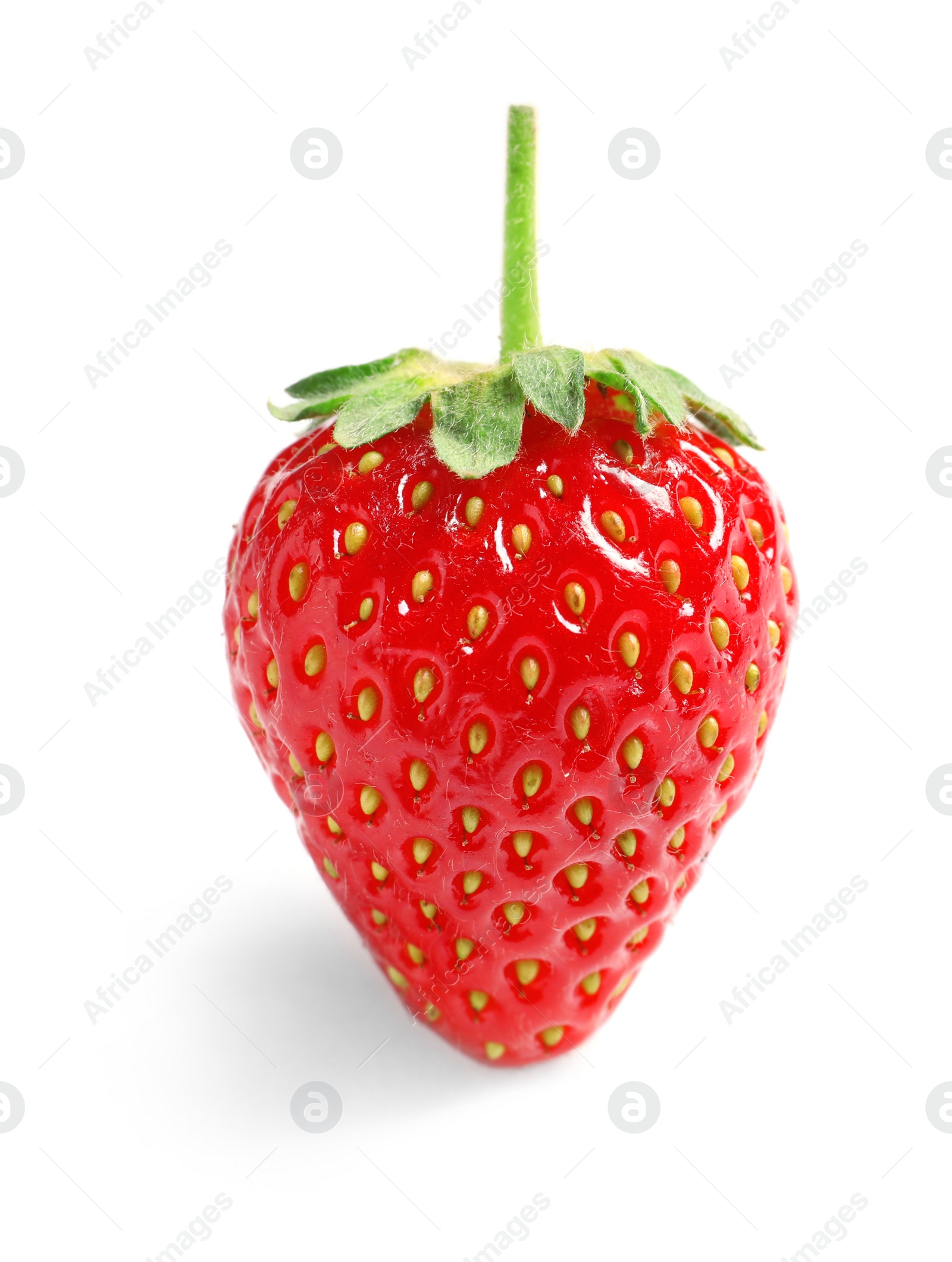 Photo of Fresh ripe red strawberry on white background