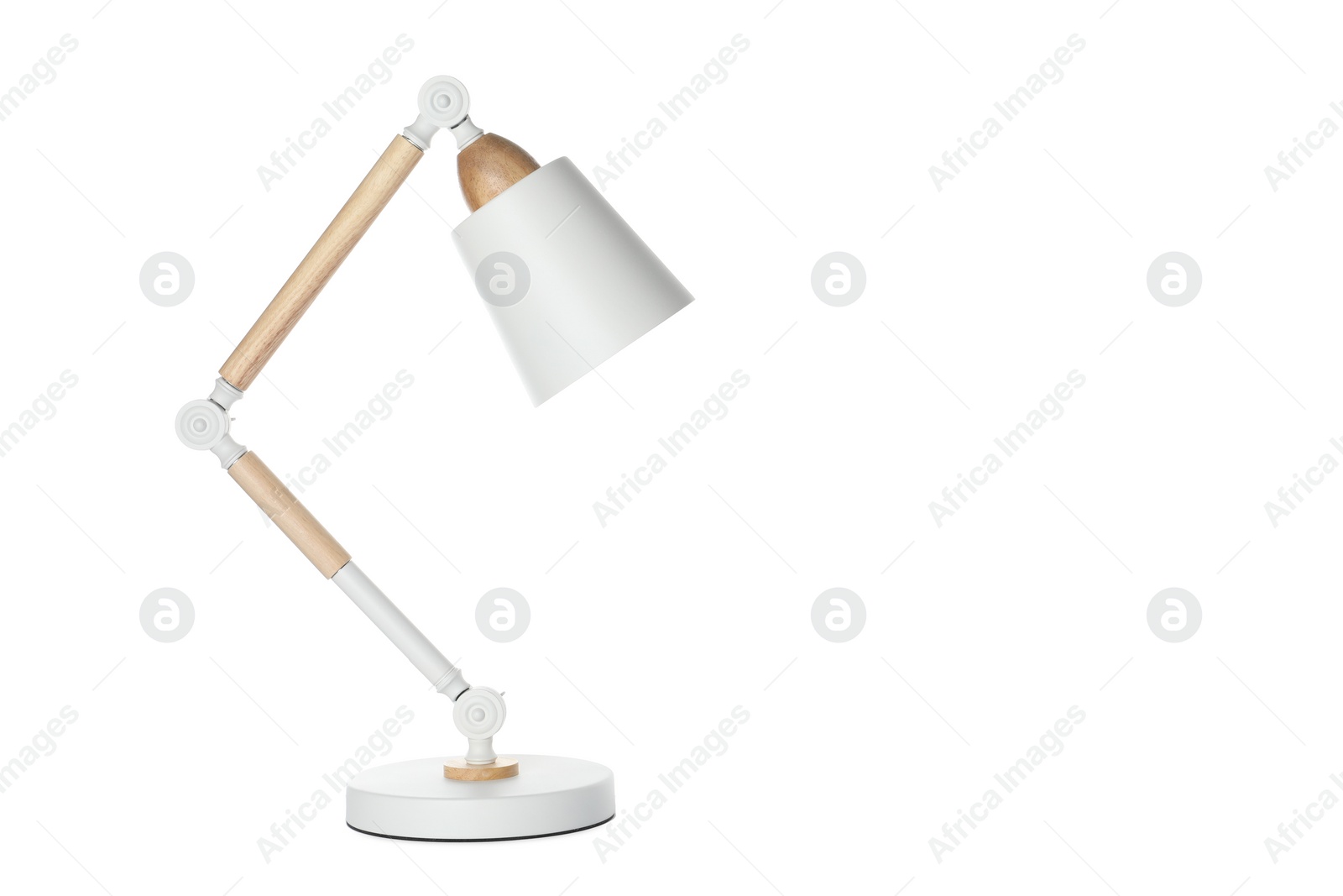 Photo of Stylish modern table lamp isolated on white