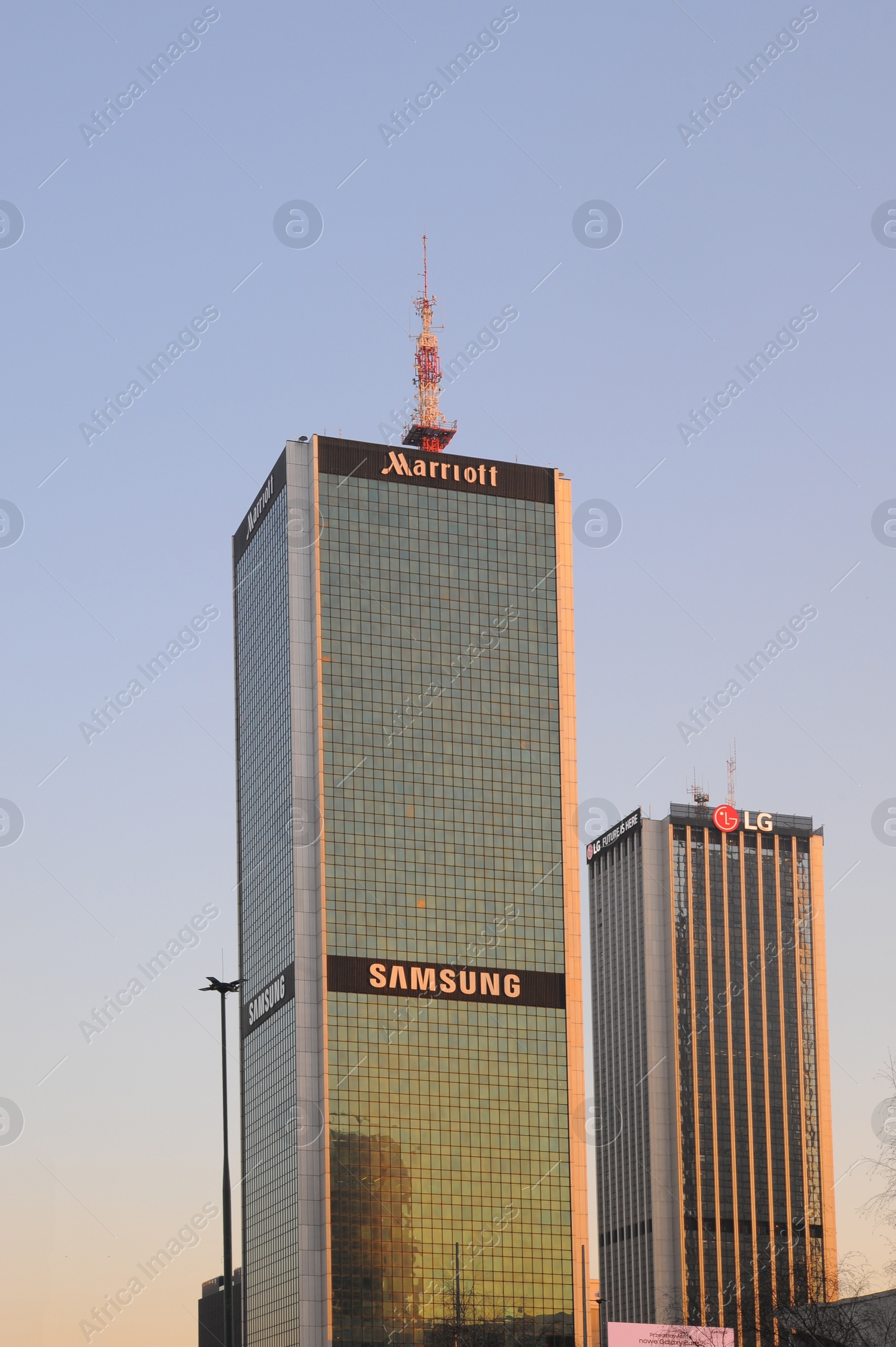 Photo of WARSAW, POLAND - MARCH 22, 2022: Samsung service center in Centrum LIM skyscraper