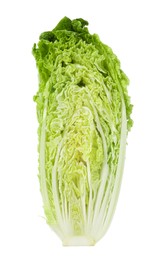 Photo of Half of Chinese cabbage isolated on white