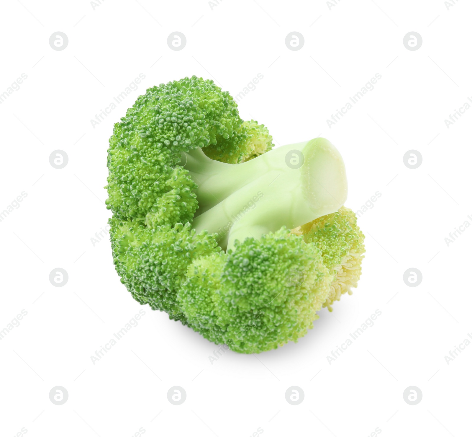 Photo of Fresh raw green broccoli isolated on white