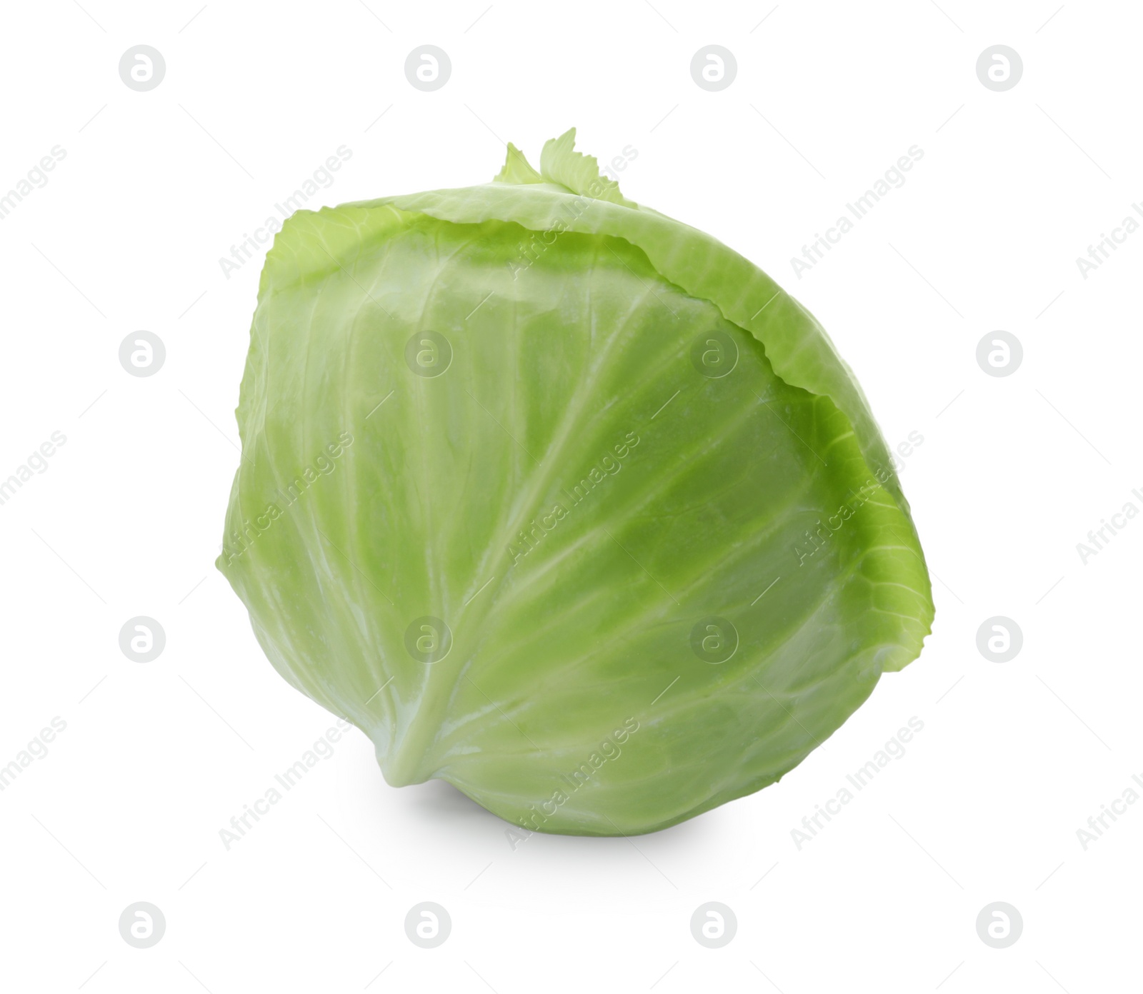 Photo of Whole fresh ripe cabbage isolated on white