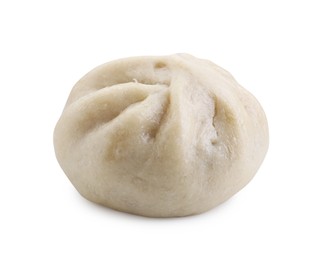 Photo of Delicious bao bun (baozi) isolated on white