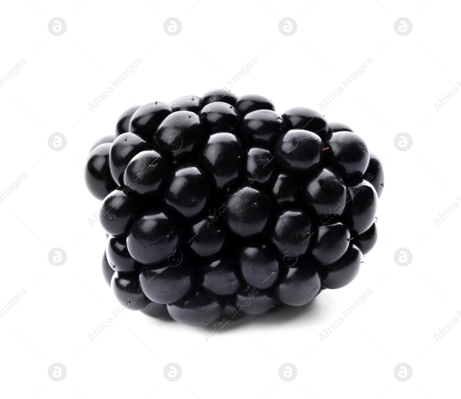 Photo of Tasty ripe juicy blackberry on white background