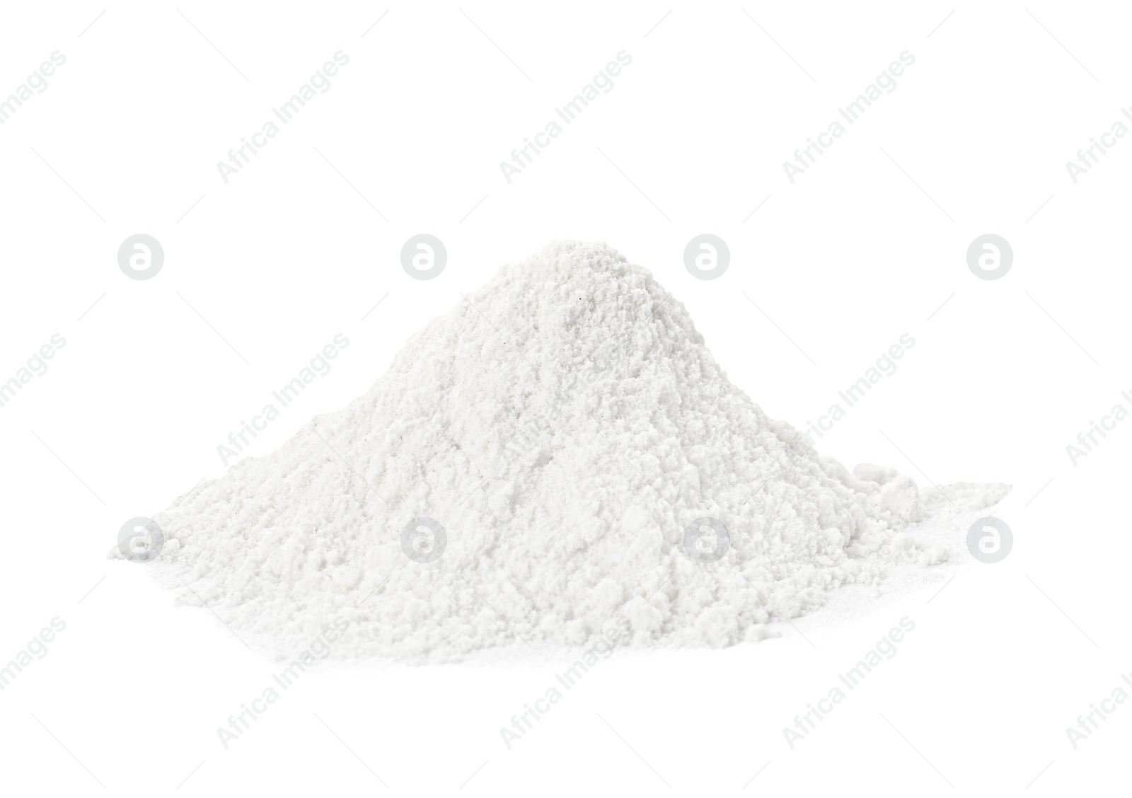 Photo of Pile of baking powder isolated on white