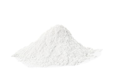 Pile of baking powder isolated on white