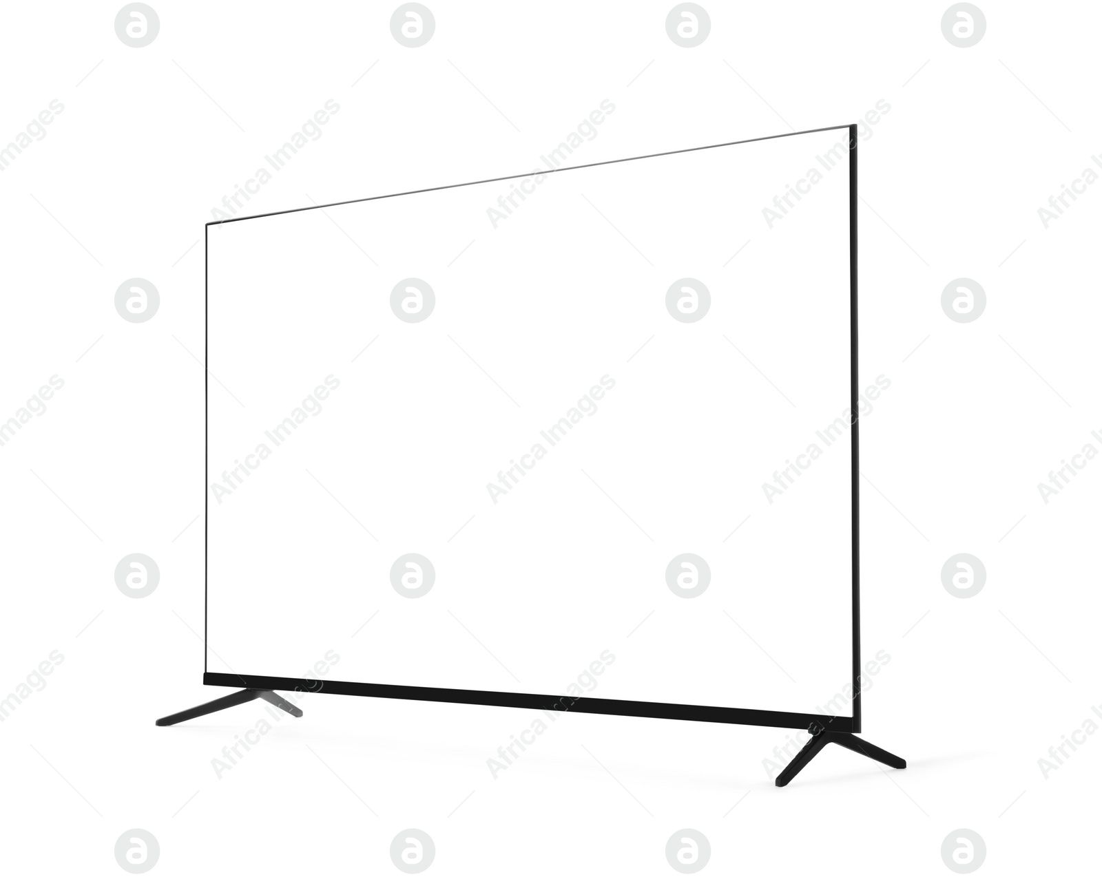 Image of Wide TV with blank screen isolated on white
