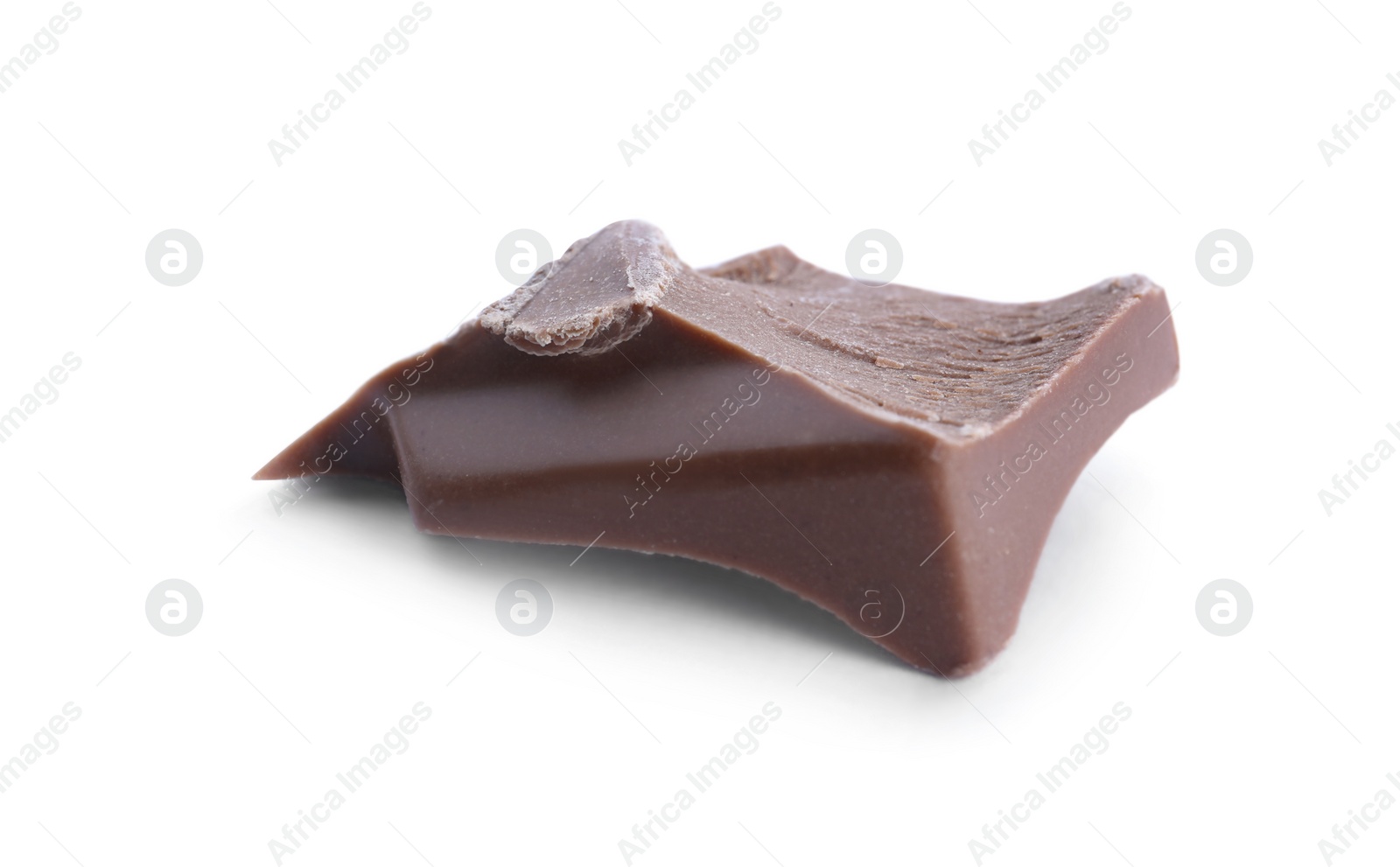 Photo of Piece of milk chocolate isolated on white