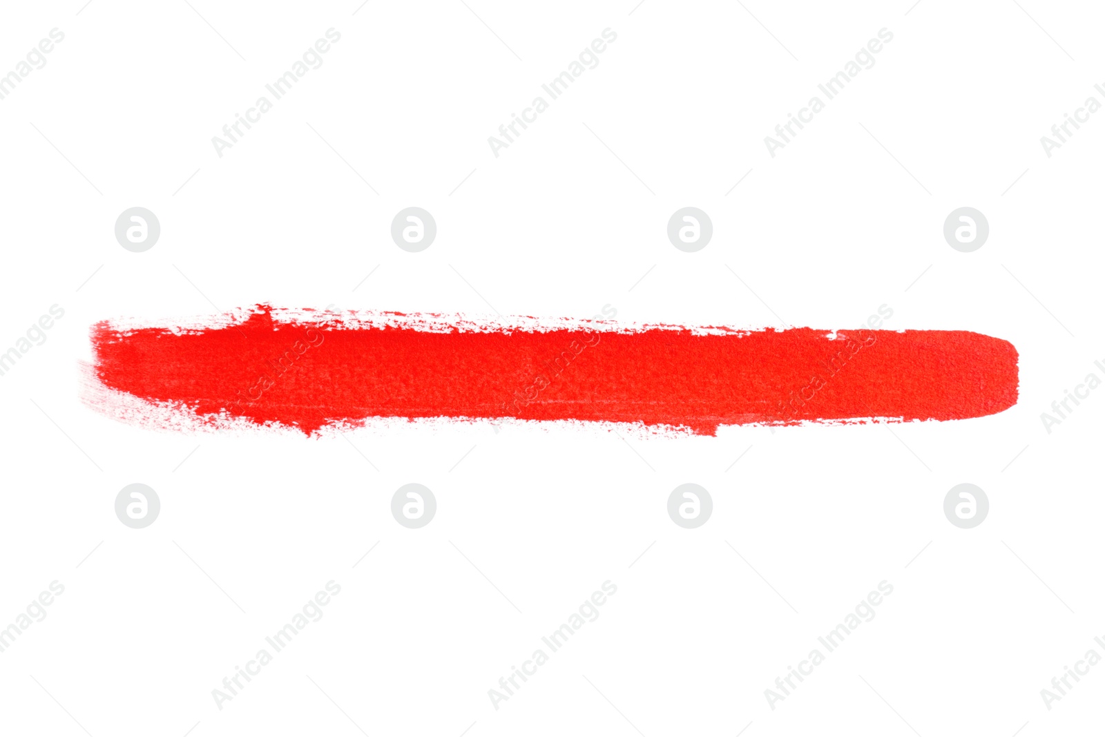 Photo of Paint stroke drawn with brush on white background