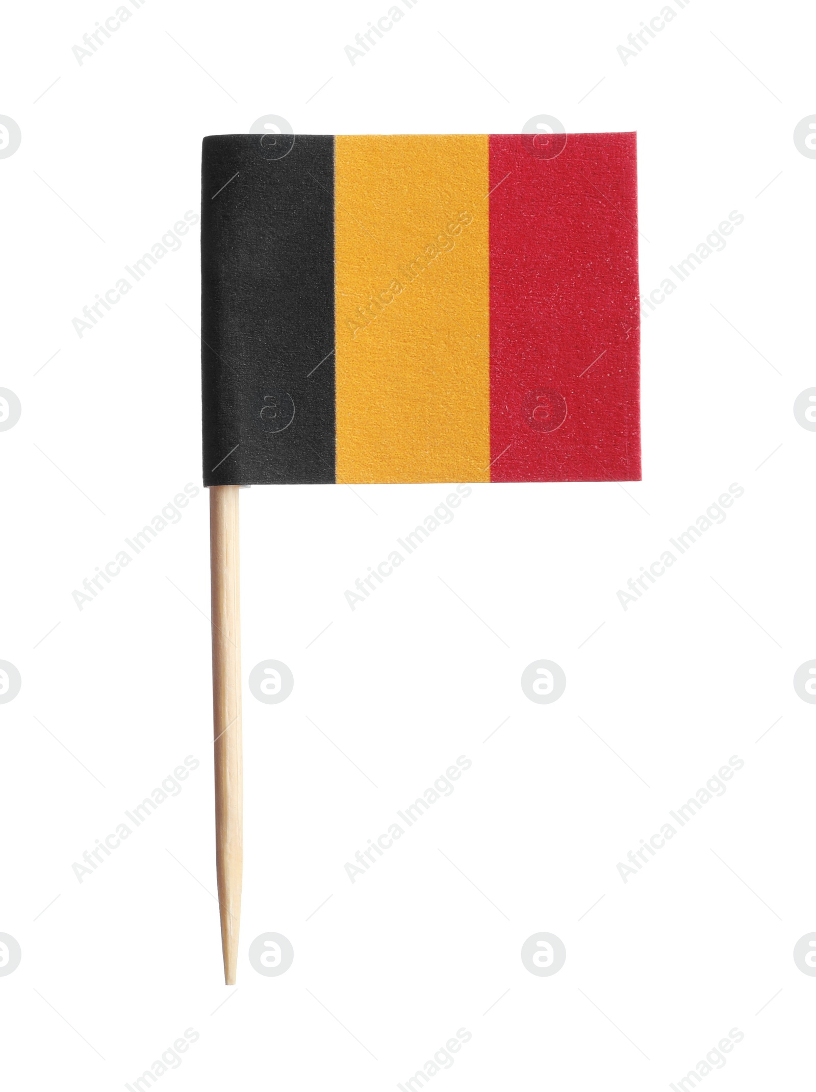 Photo of Small paper flag of Belgium isolated on white