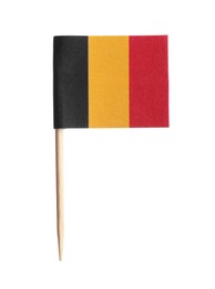 Photo of Small paper flag of Belgium isolated on white