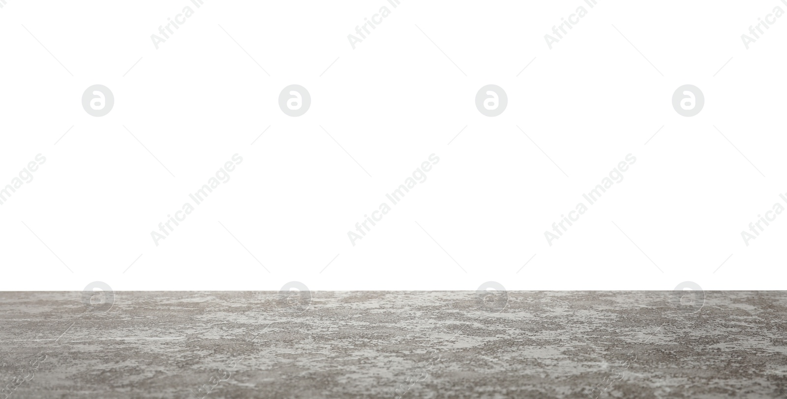 Photo of Empty stone surface against white background. Mockup for design