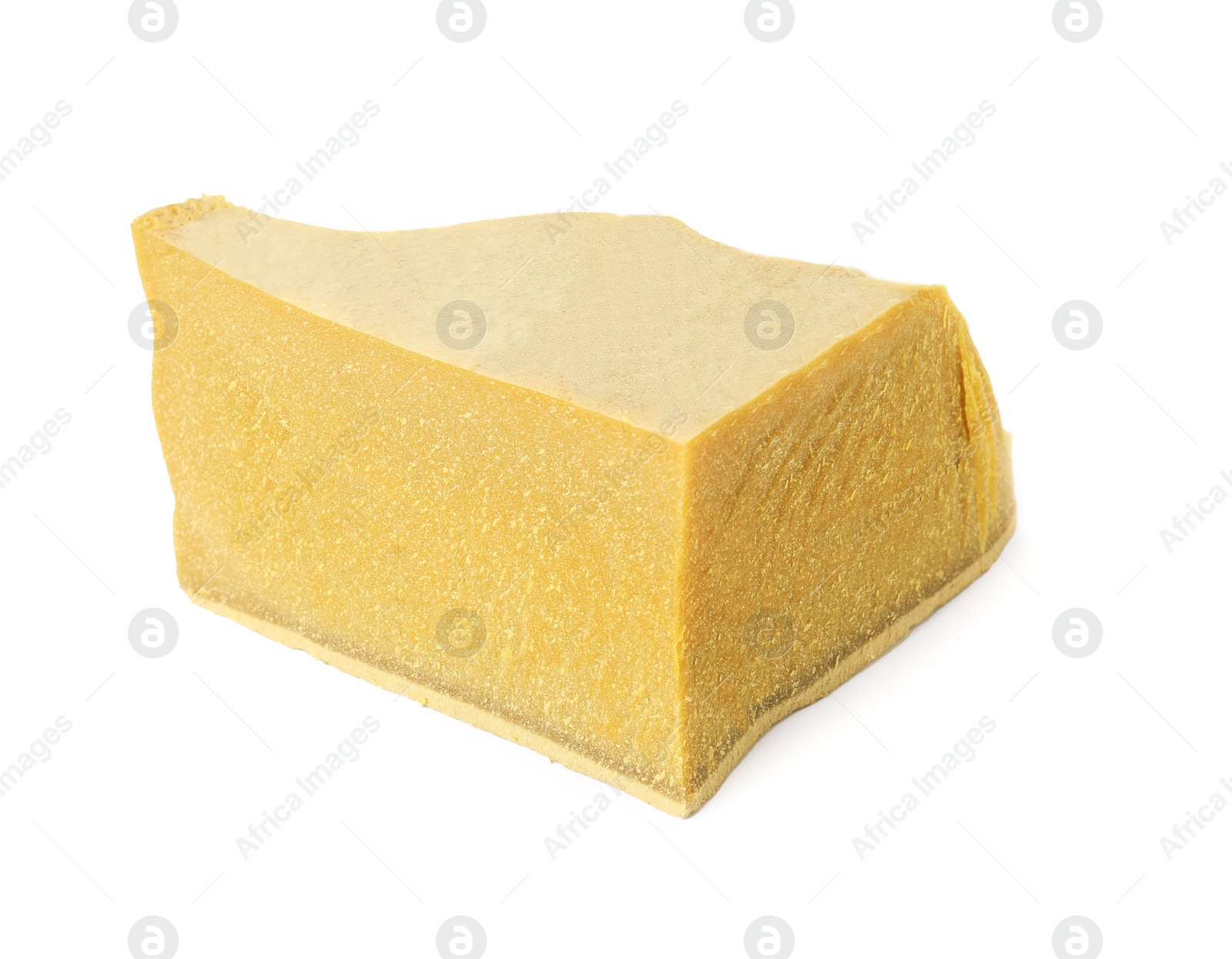 Photo of Natural organic beeswax block isolated on white