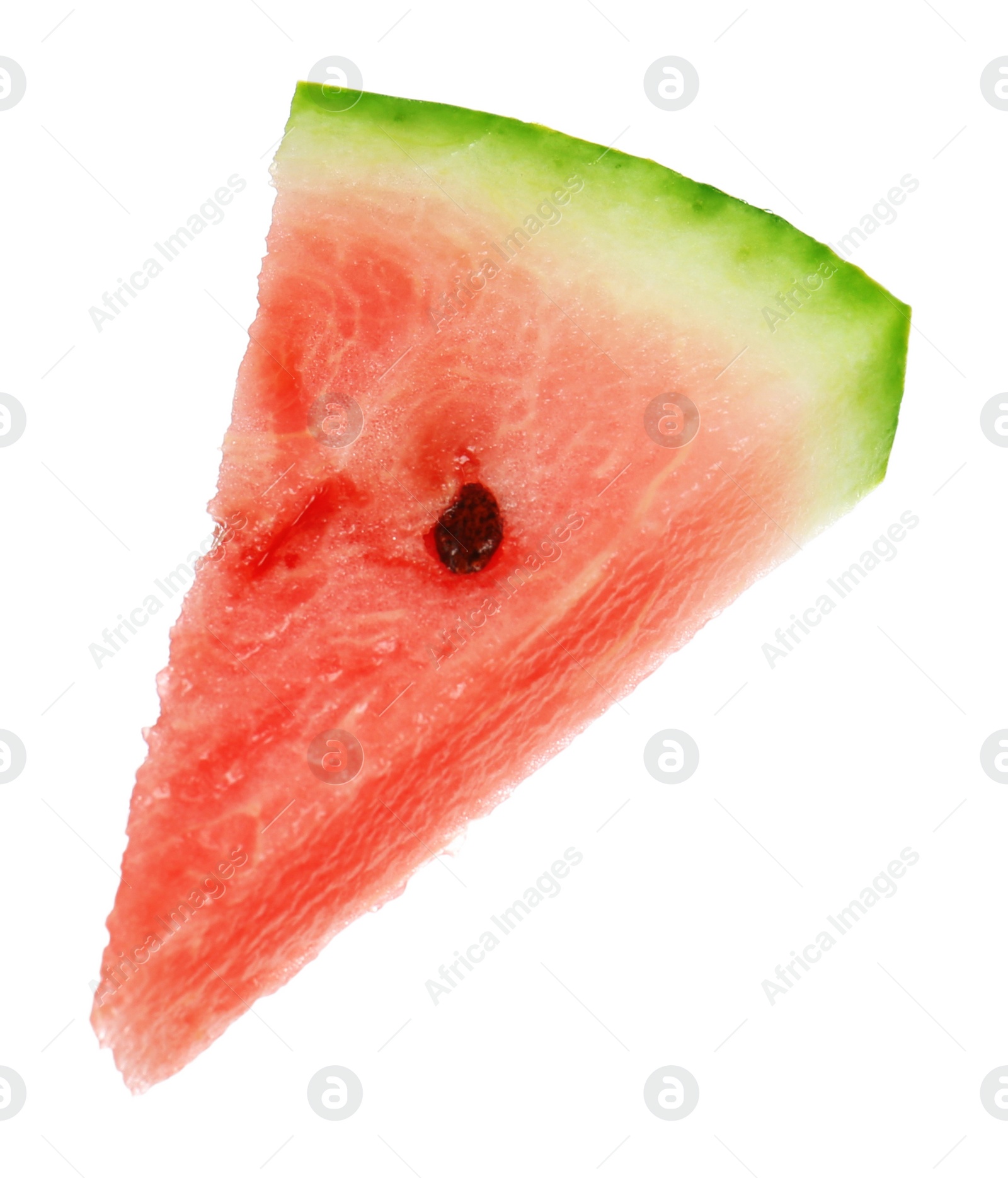 Photo of Slice of delicious ripe watermelon isolated on white