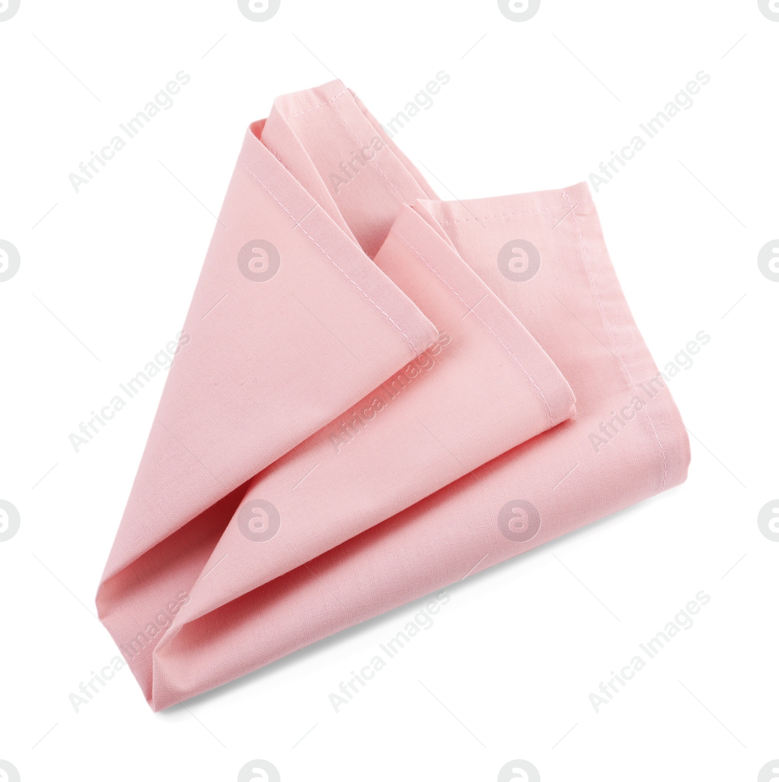 Photo of Fabric napkins for table setting on white background, top view