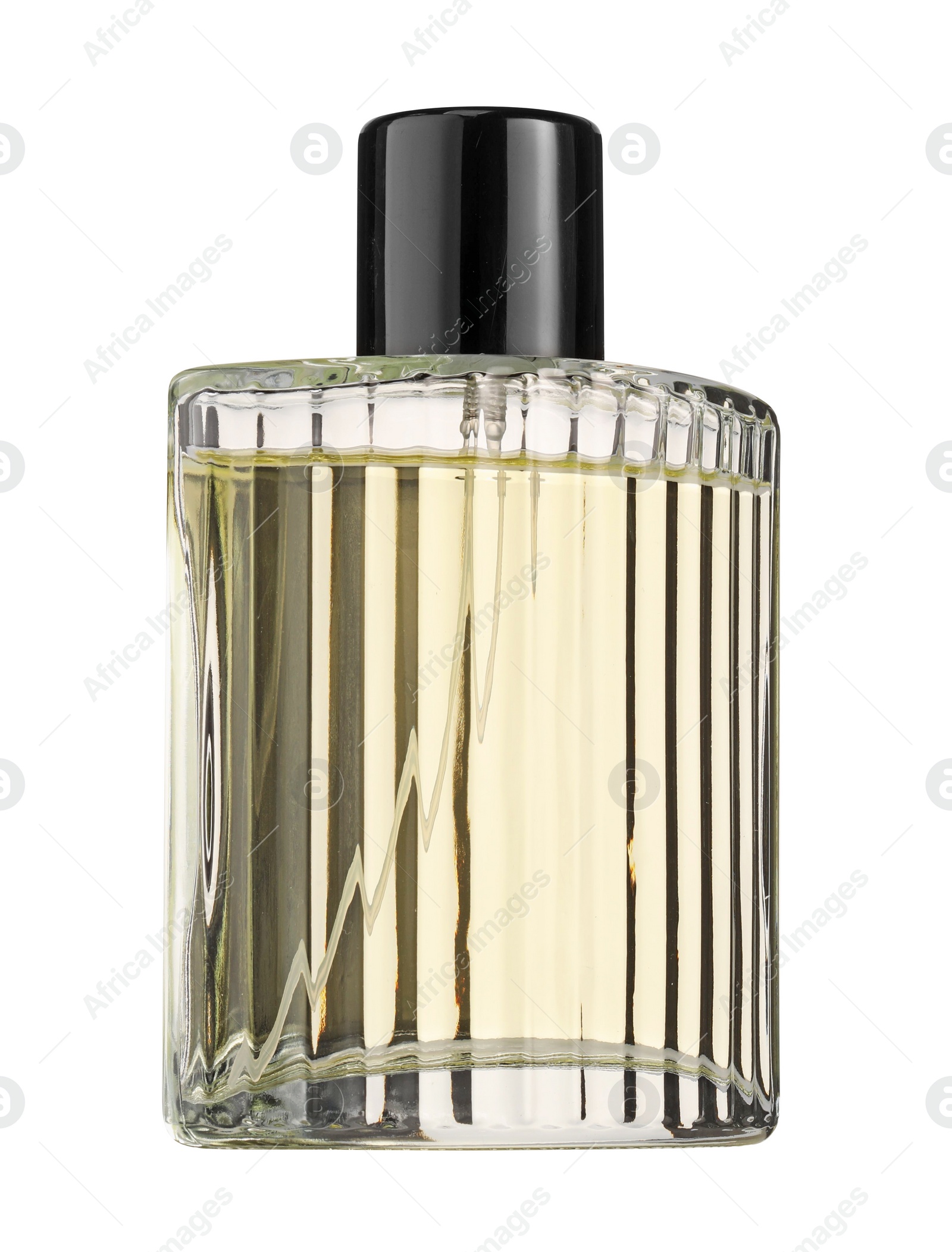 Photo of Luxury perfume in bottle isolated on white