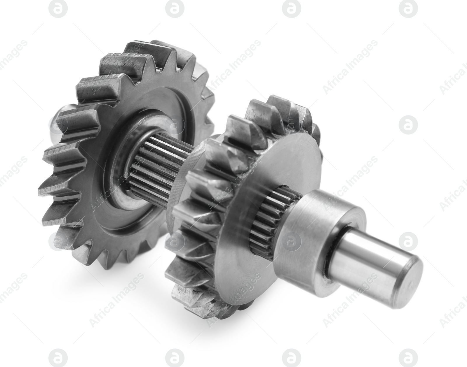 Photo of New mechanical transmission gear isolated on white
