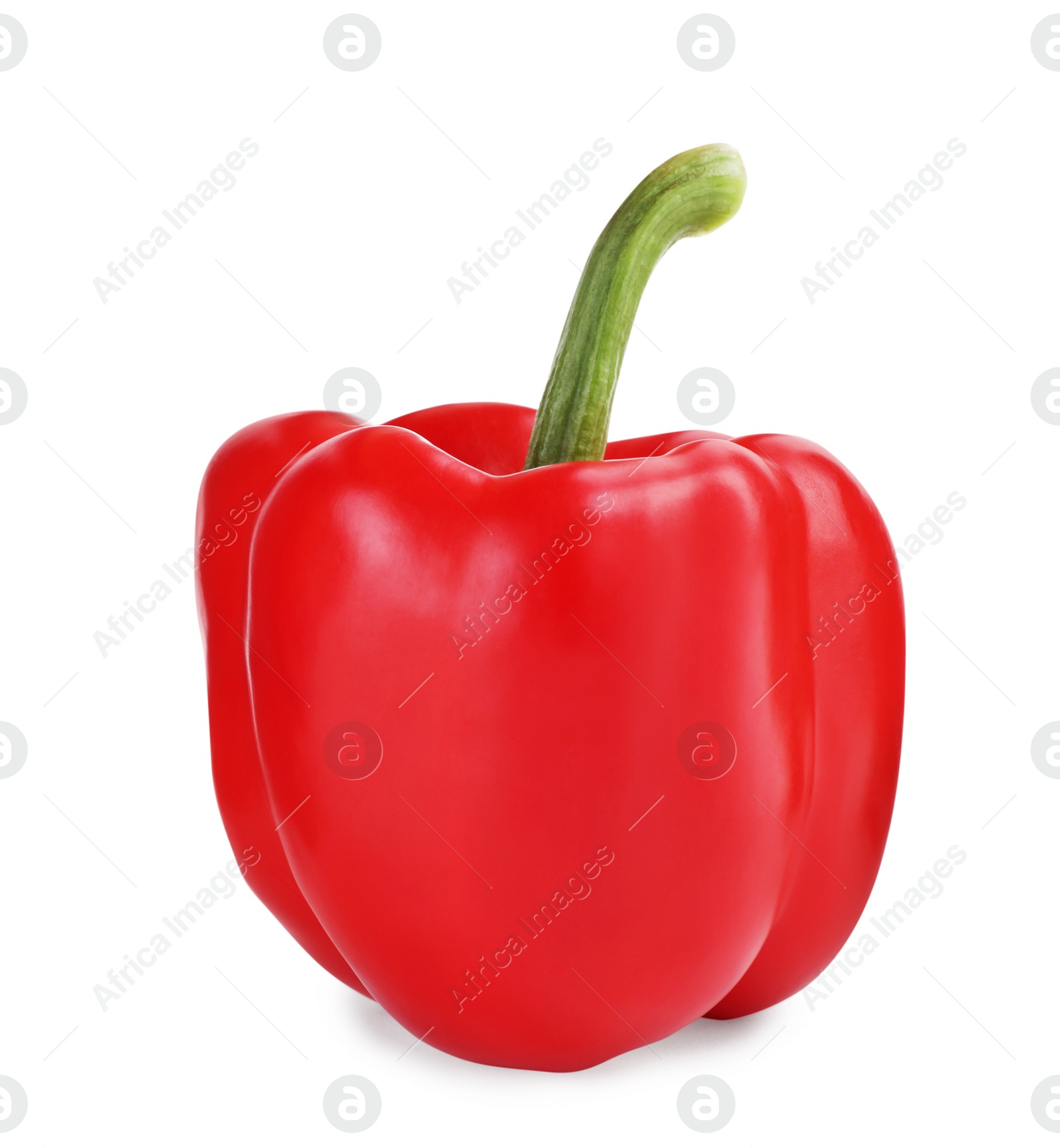 Photo of Ripe red bell pepper isolated on white