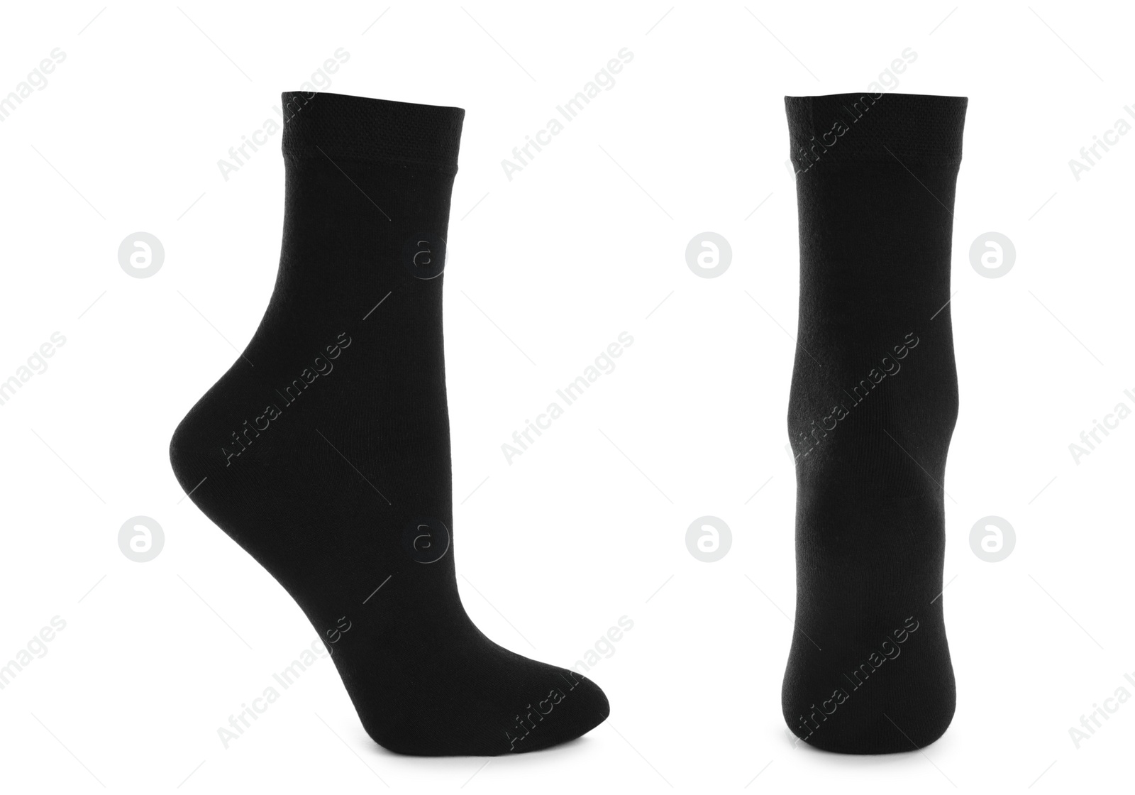 Image of Pair of black socks isolated on white