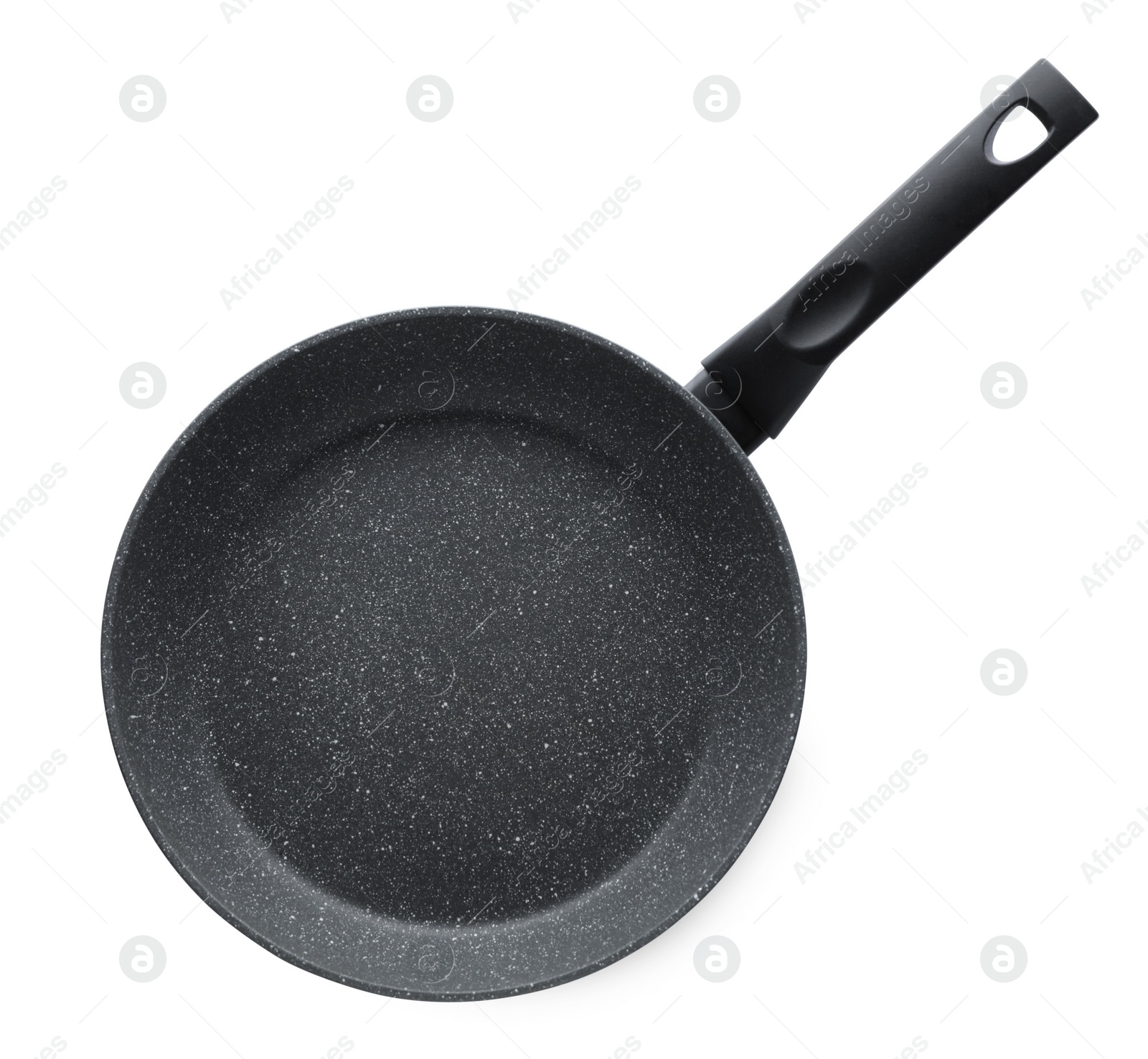 Photo of New non-stick frying pan isolated on white