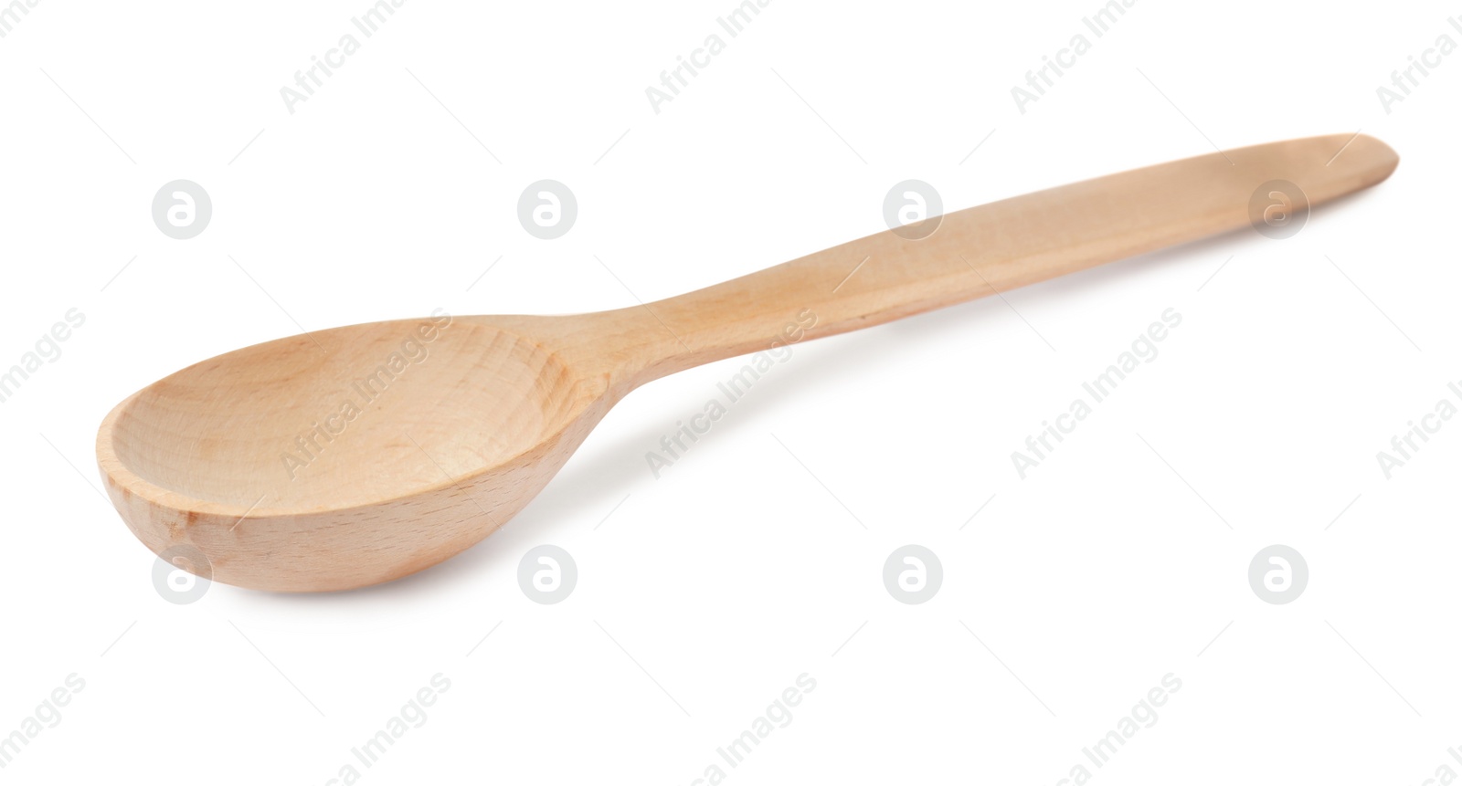 Photo of Wooden spoon isolated on white. Cooking utensil