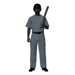 Silhouette of baseball player on white background