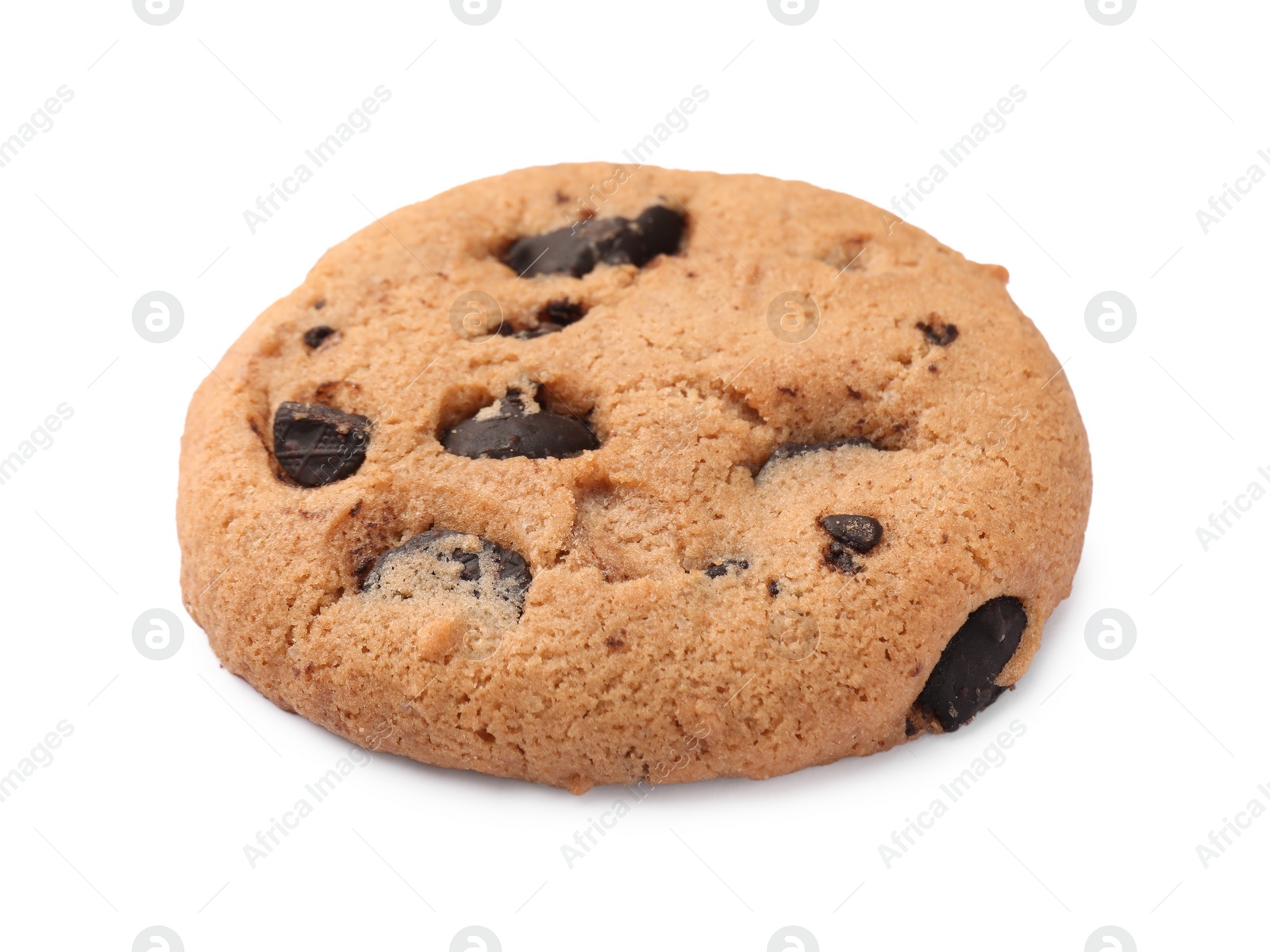 Photo of Delicious chocolate chip cookie isolated on white