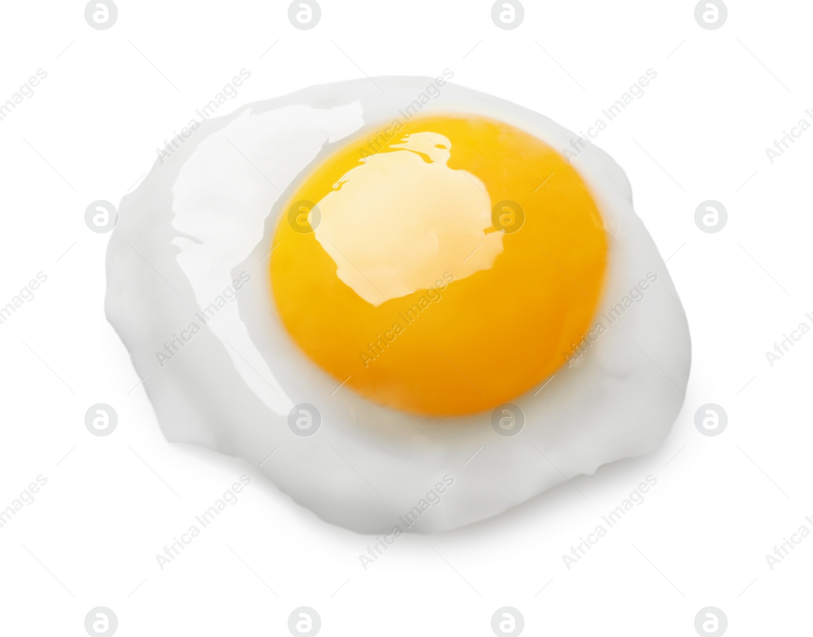 Photo of Tasty fried chicken egg isolated on white