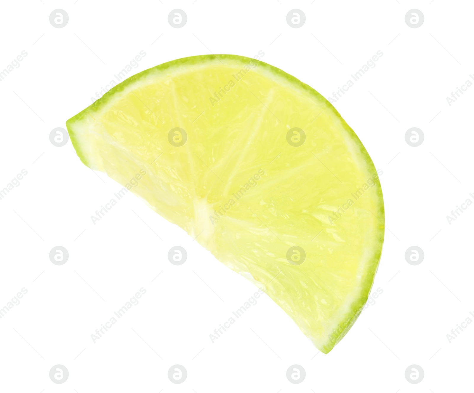 Photo of Slice of fresh lime on white background